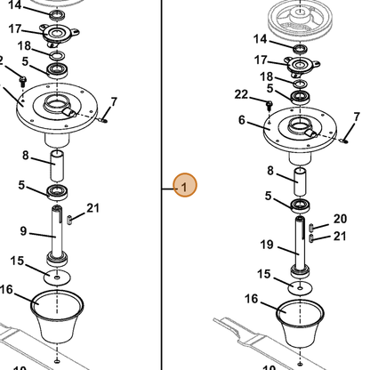 Grasshopper part 623710 — IPL diagram snippet (6x zoom, amber highlight)