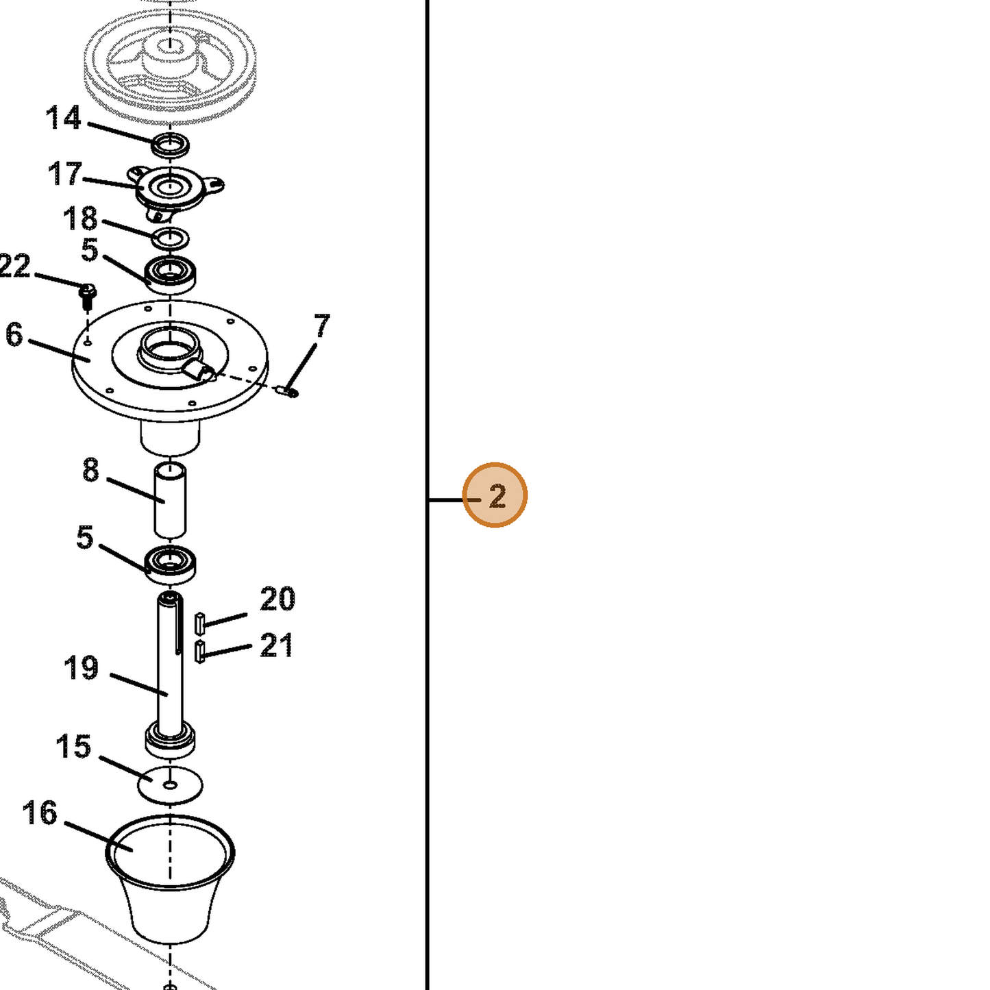 Grasshopper part 623711 — IPL diagram snippet (6x zoom, amber highlight)