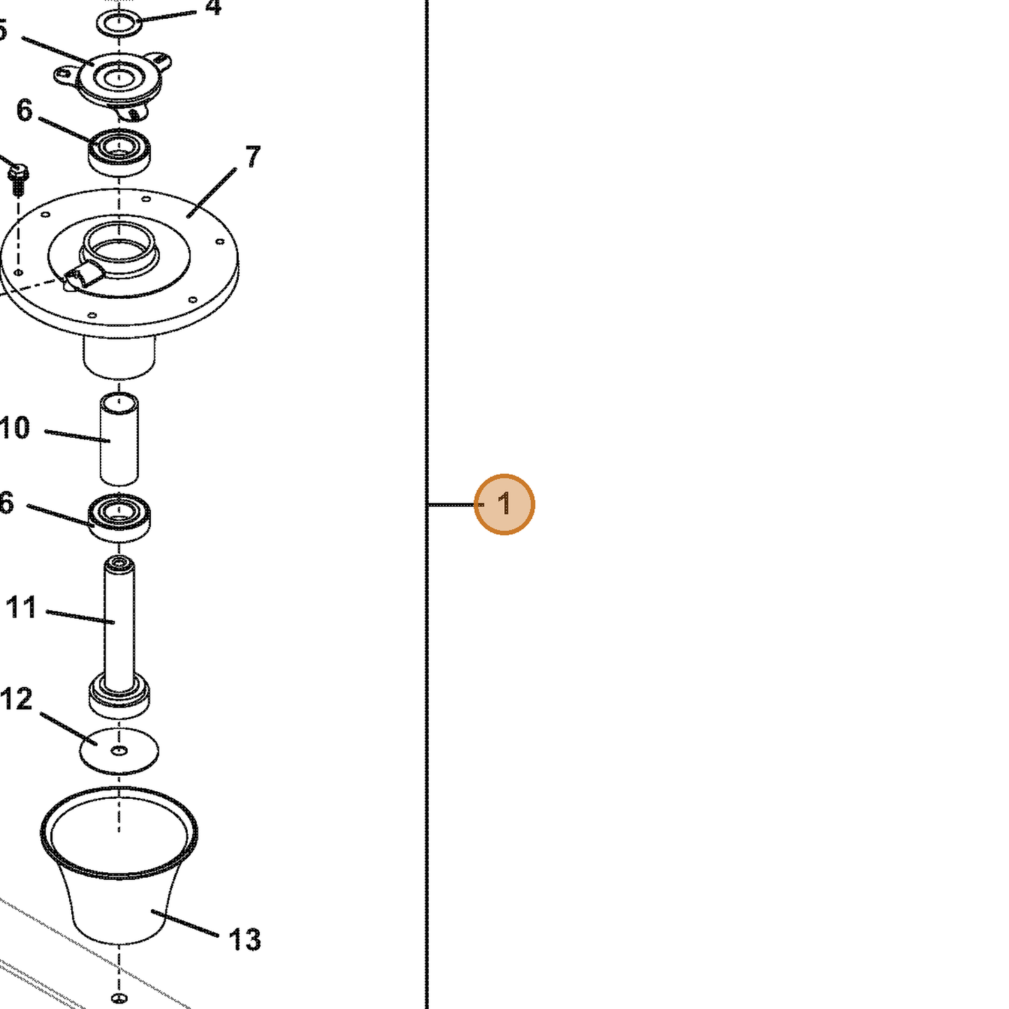 Grasshopper part 623712 — IPL diagram snippet (6x zoom, amber highlight)