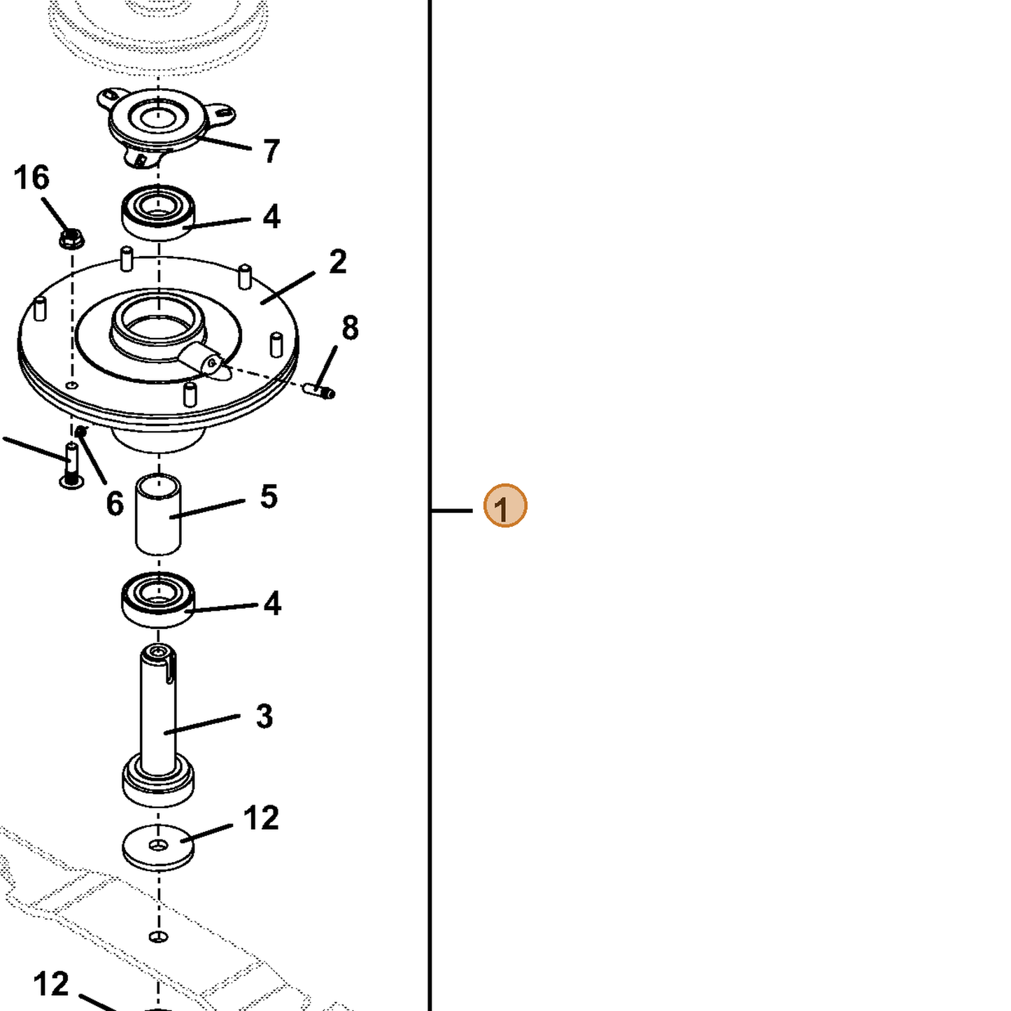 Grasshopper part 623760 — IPL diagram snippet (6x zoom, amber highlight)