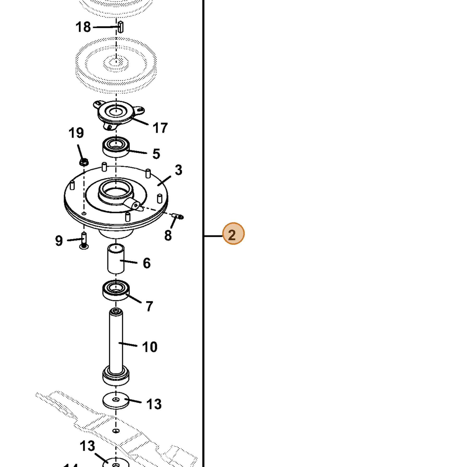Grasshopper part 623761 — IPL diagram snippet (6x zoom, amber highlight)