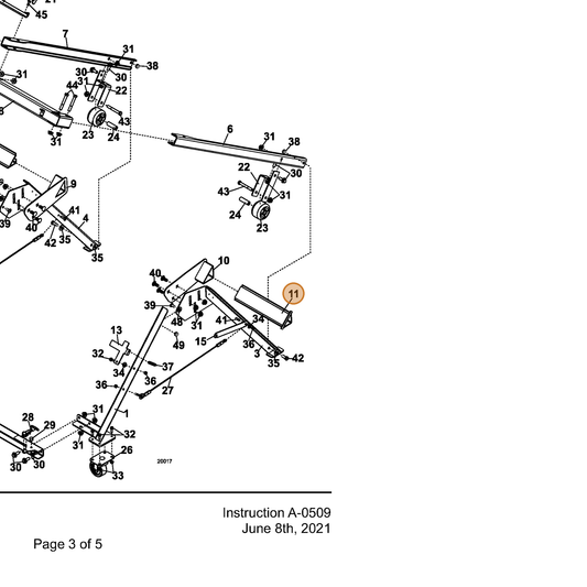 Grasshopper part 643012 — IPL diagram snippet (6x zoom, amber highlight)