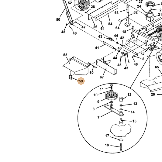 Grasshopper part 643016 — IPL diagram snippet (6x zoom, amber highlight)
