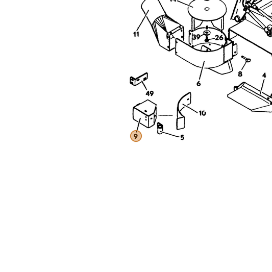 Grasshopper part 643020 — IPL diagram snippet (6x zoom, amber highlight)