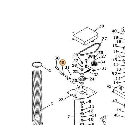 Grasshopper part 643042 — IPL diagram snippet (6x zoom, amber highlight)