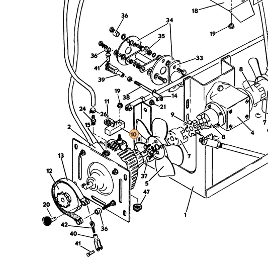 Grasshopper part 643051 — IPL diagram snippet (6x zoom, amber highlight)