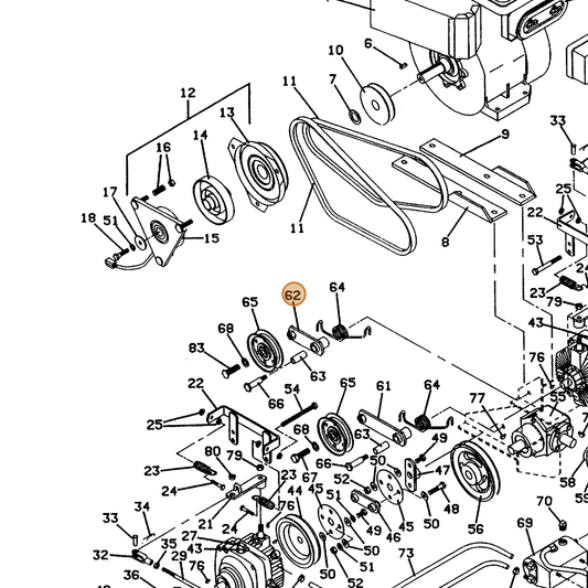 Grasshopper part 643062 — IPL diagram snippet (6x zoom, amber highlight)