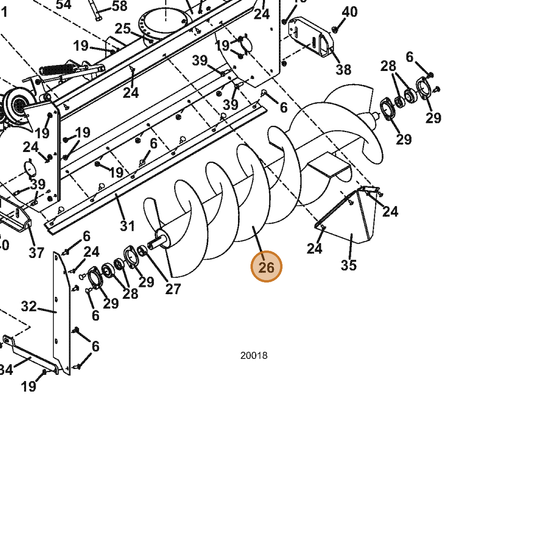 Grasshopper part 643090 — IPL diagram snippet (6x zoom, amber highlight)