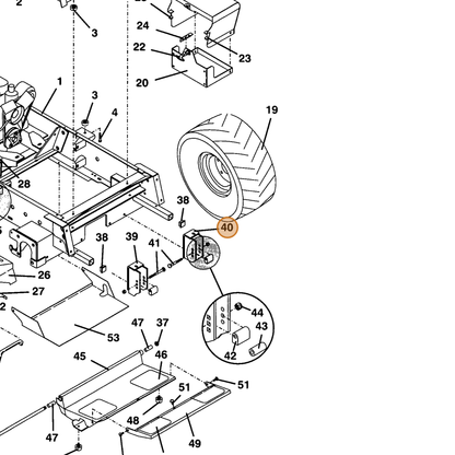 Grasshopper part 643093 — IPL diagram snippet (6x zoom, amber highlight)