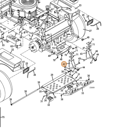 Grasshopper part 643100 — IPL diagram snippet (6x zoom, amber highlight)
