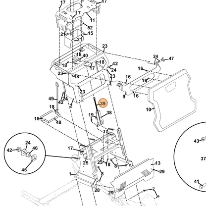 Grasshopper part 643108 — IPL diagram snippet (6x zoom, amber highlight)