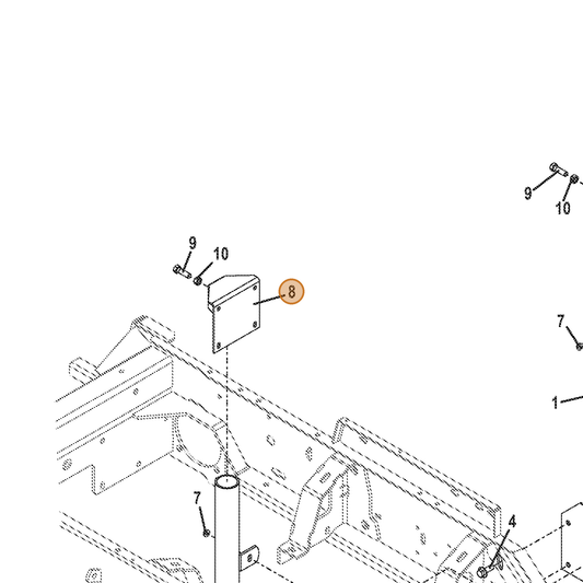 Grasshopper part 643115 — IPL diagram snippet (6x zoom, amber highlight)
