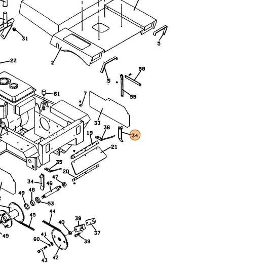 Grasshopper part 643137 — IPL diagram snippet (6x zoom, amber highlight)