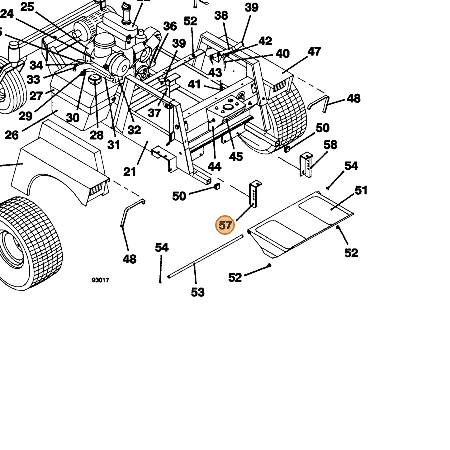 Grasshopper part 643138 — IPL diagram snippet (6x zoom, amber highlight)