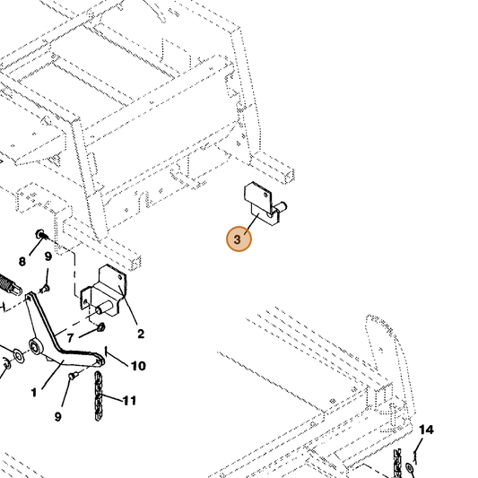 Grasshopper part 643147 — IPL diagram snippet (6x zoom, amber highlight)
