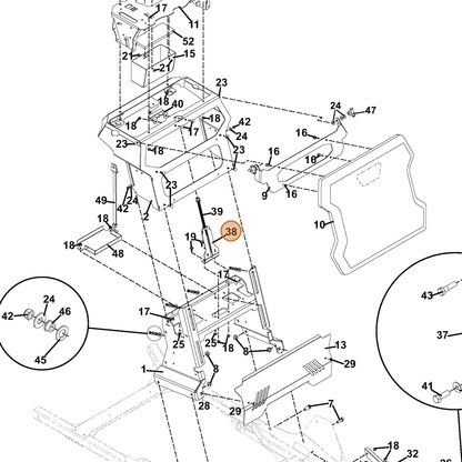 Grasshopper part 643150 — IPL diagram snippet (6x zoom, amber highlight)