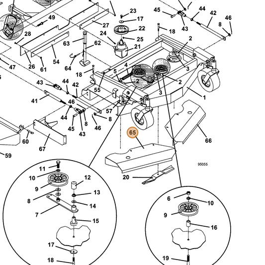 Grasshopper part 643168 — IPL diagram snippet (6x zoom, amber highlight)