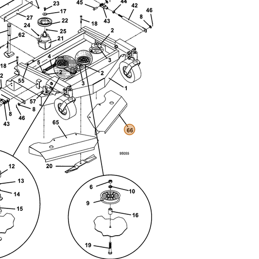 Grasshopper part 643169 — IPL diagram snippet (6x zoom, amber highlight)