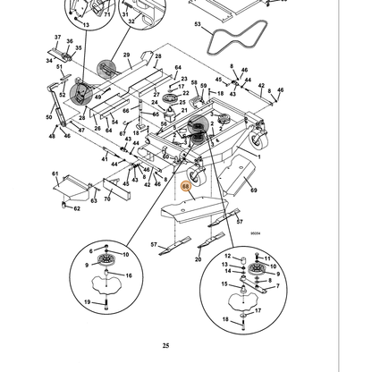 Grasshopper part 643172 — IPL diagram snippet (6x zoom, amber highlight)