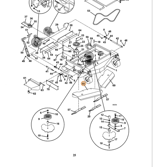 Grasshopper part 643172 — IPL diagram snippet (6x zoom, amber highlight)