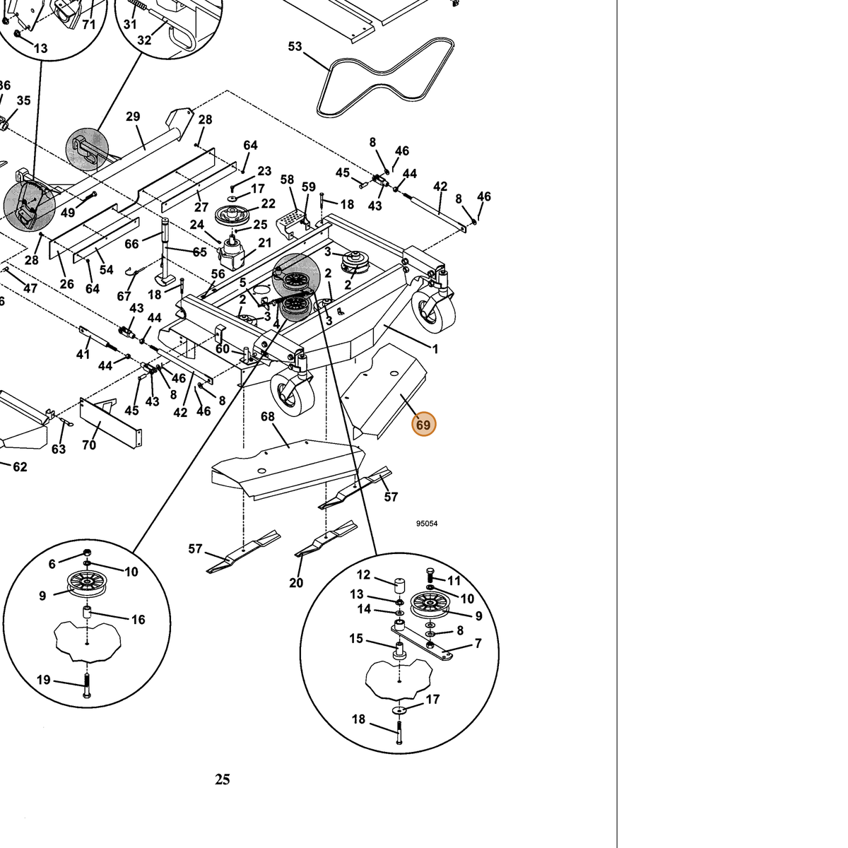 Grasshopper part 643173 — IPL diagram snippet (6x zoom, amber highlight)
