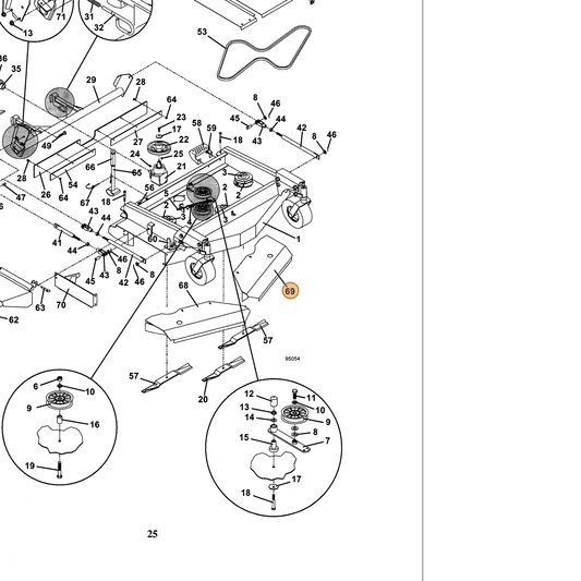 Grasshopper part 643173 — IPL diagram snippet (6x zoom, amber highlight)