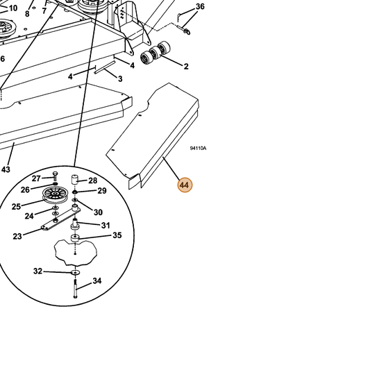 Grasshopper part 643175 — IPL diagram snippet (6x zoom, amber highlight)