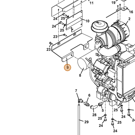 Grasshopper part 643189 — IPL diagram snippet (6x zoom, amber highlight)