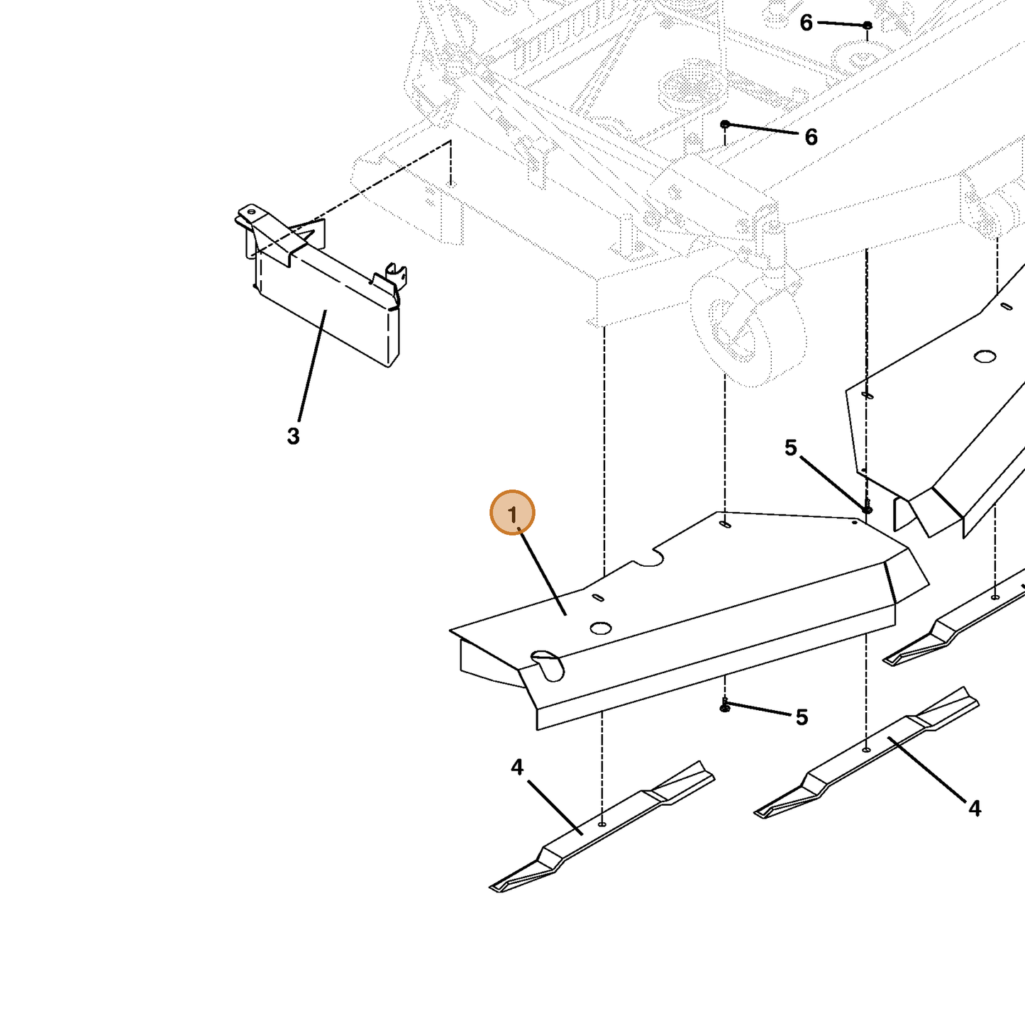 Grasshopper part 643190 — IPL diagram snippet (6x zoom, amber highlight)