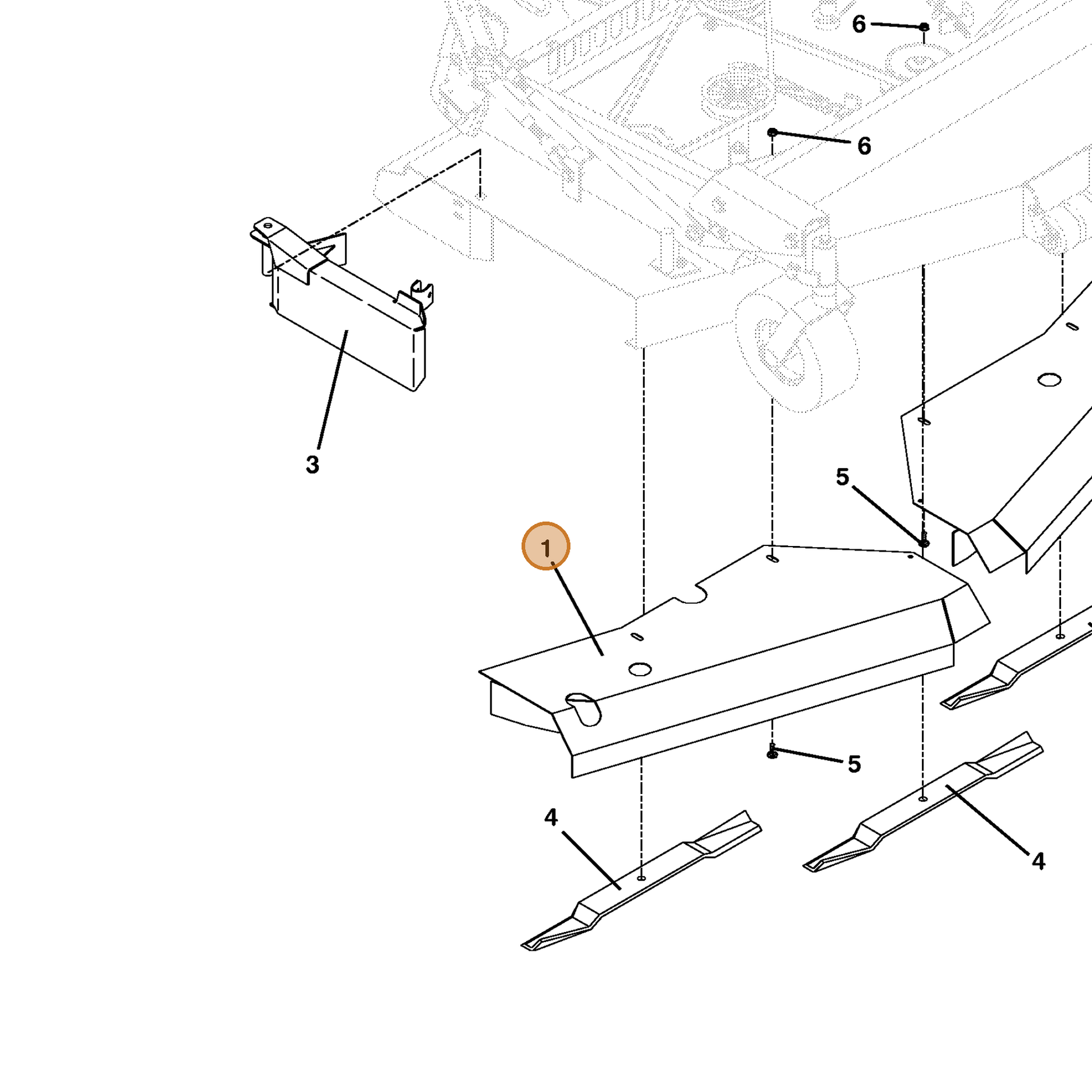 Grasshopper part 643190 — IPL diagram snippet (6x zoom, amber highlight)