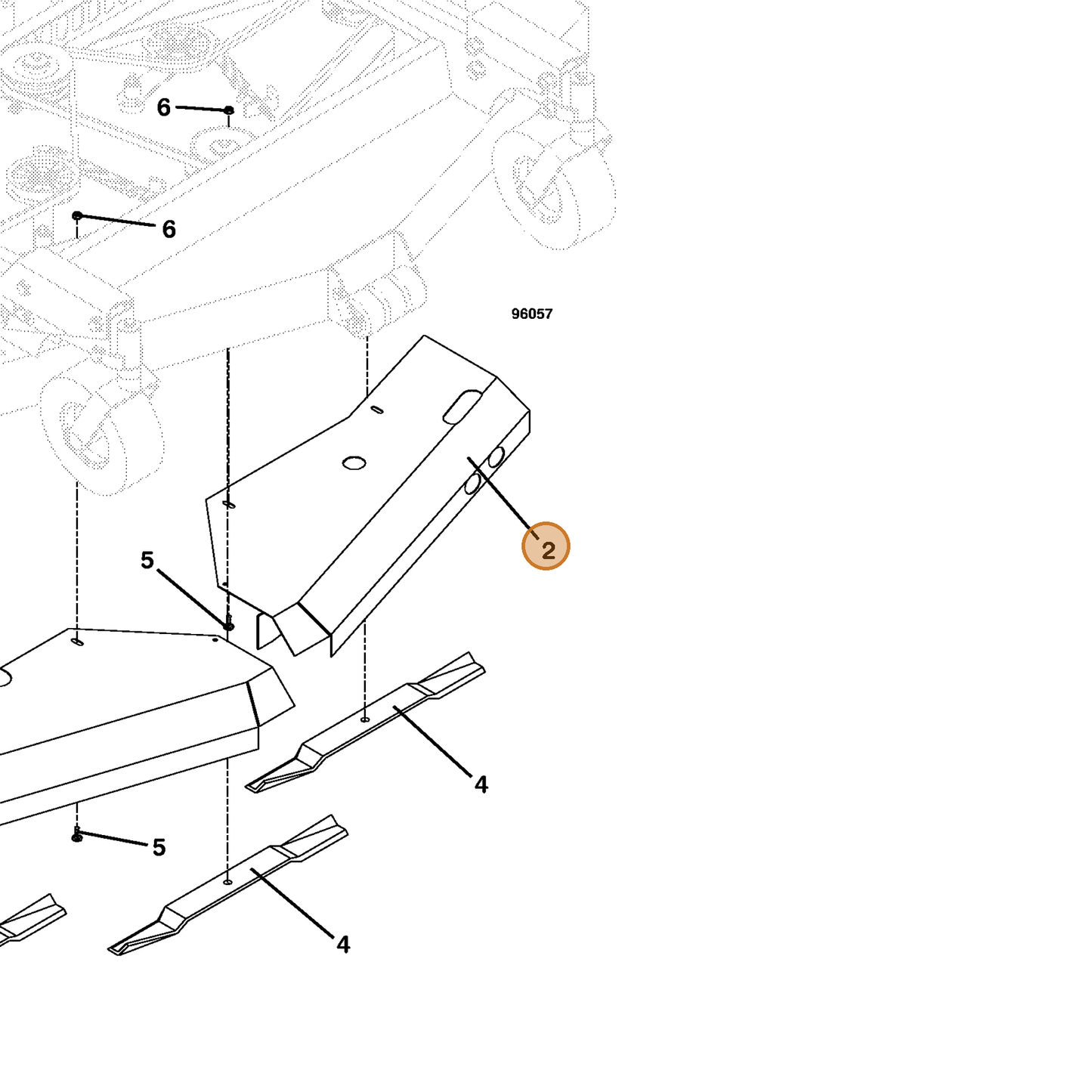 Grasshopper part 643191 — IPL diagram snippet (6x zoom, amber highlight)