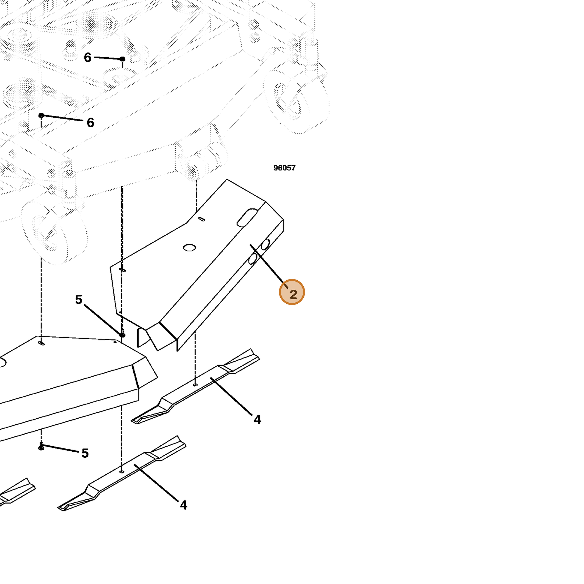 Grasshopper part 643191 — IPL diagram snippet (6x zoom, amber highlight)