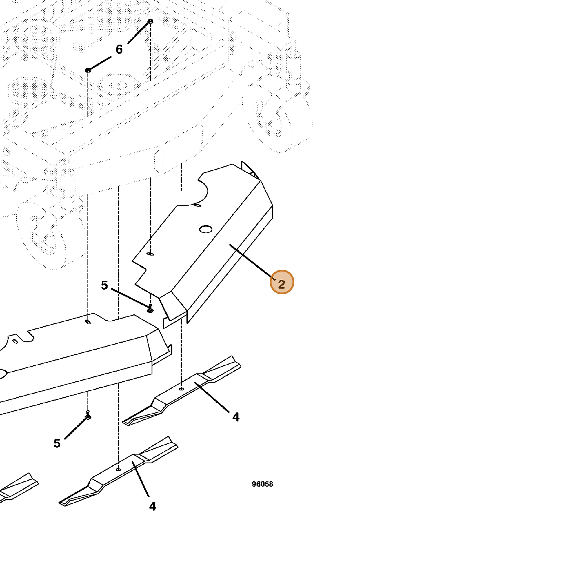 Grasshopper part 643193 — IPL diagram snippet (6x zoom, amber highlight)