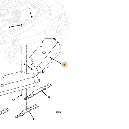 Grasshopper part 643195 — IPL diagram snippet (6x zoom, amber highlight)