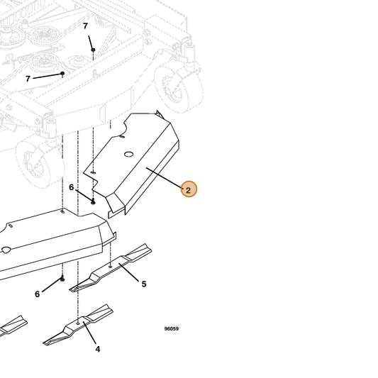 Grasshopper part 643195 — IPL diagram snippet (6x zoom, amber highlight)