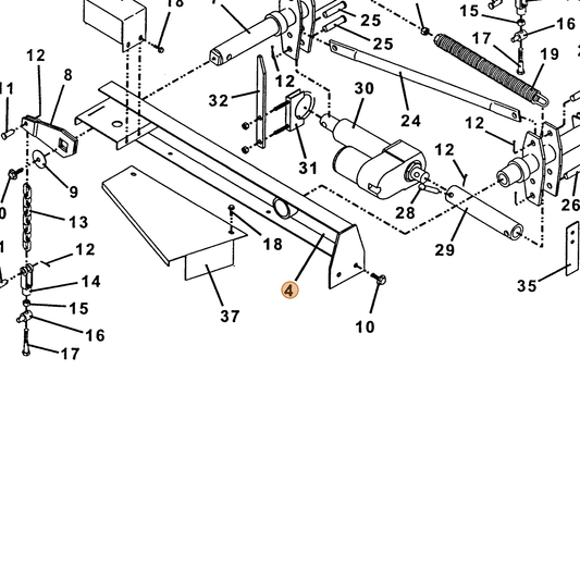 Grasshopper part 643198 — IPL diagram snippet (6x zoom, amber highlight)
