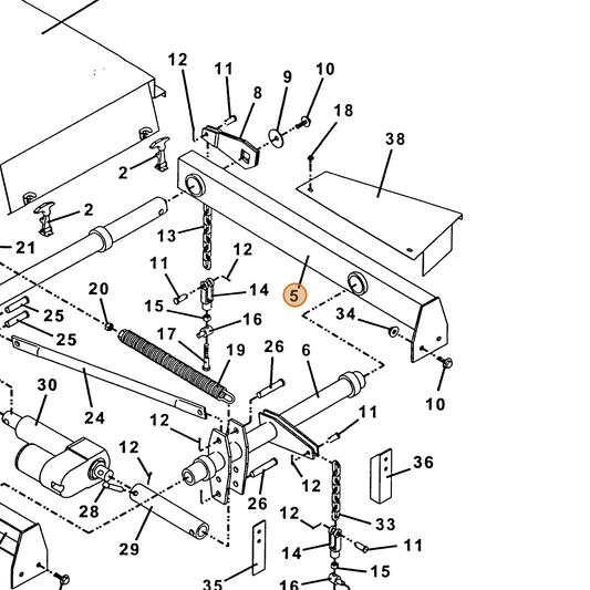 Grasshopper part 643199 — IPL diagram snippet (6x zoom, amber highlight)