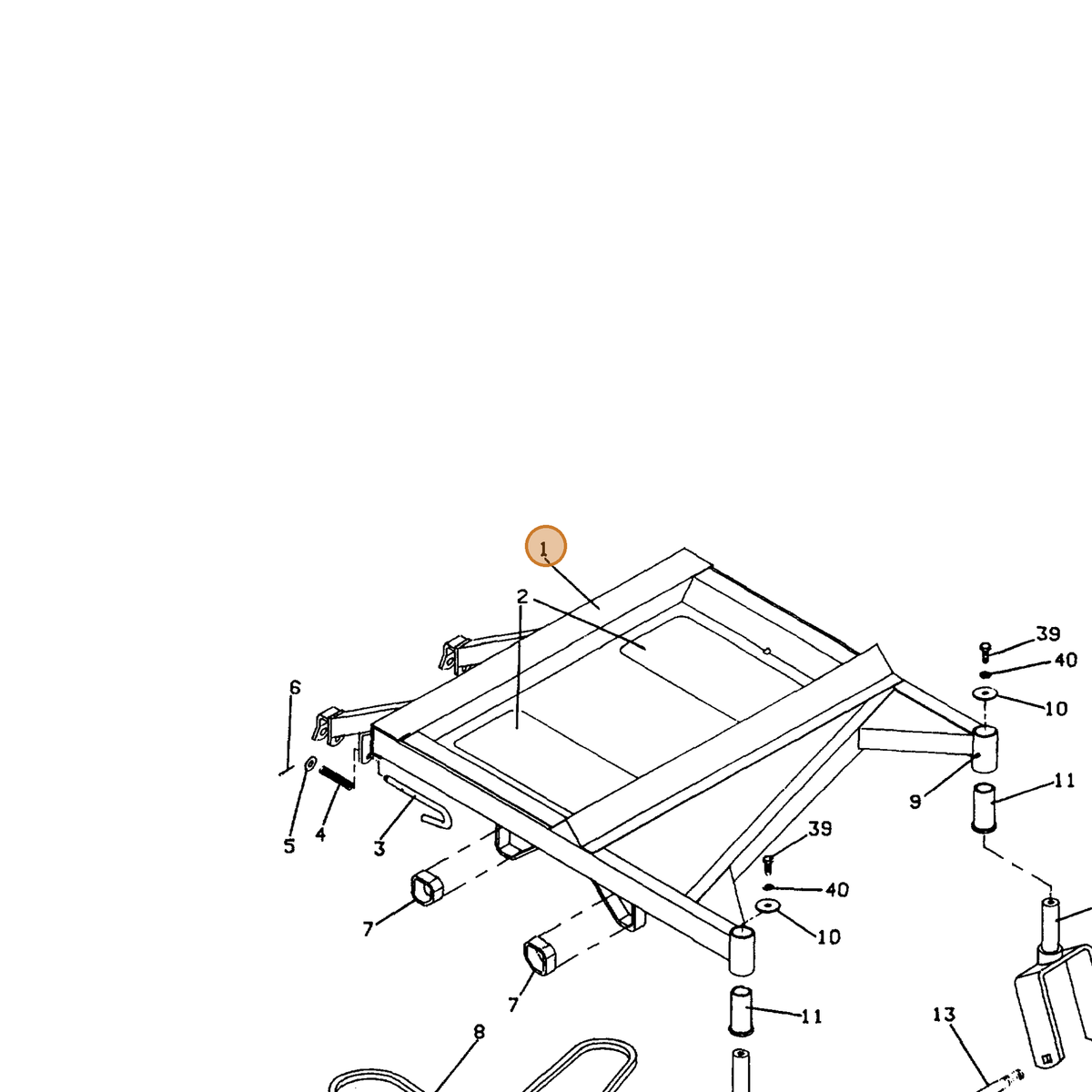 Grasshopper part 643207 — IPL diagram snippet (6x zoom, amber highlight)