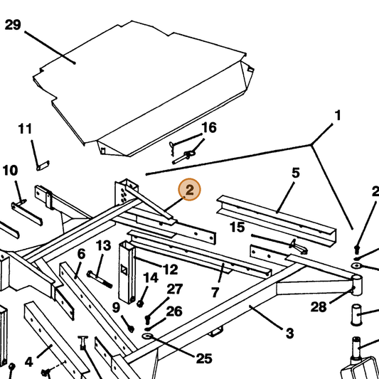 Grasshopper part 643210 — IPL diagram snippet (6x zoom, amber highlight)