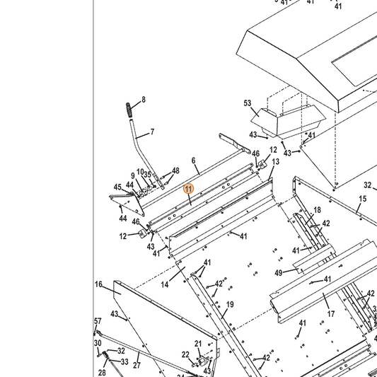 Grasshopper part 643211 — IPL diagram snippet (6x zoom, amber highlight)