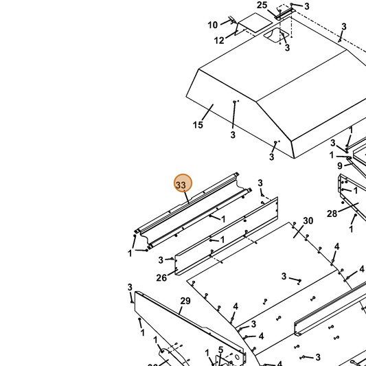 Grasshopper part 643214 — IPL diagram snippet (6x zoom, amber highlight)