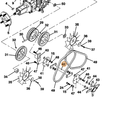 Grasshopper part 643216 — IPL diagram snippet (6x zoom, amber highlight)