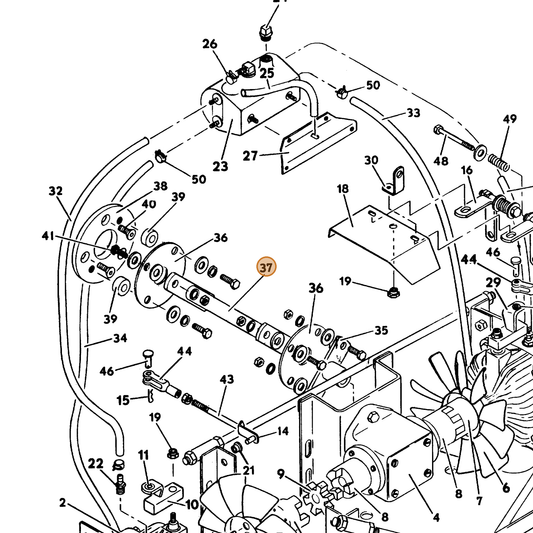 Grasshopper part 643226 — IPL diagram snippet (6x zoom, amber highlight)