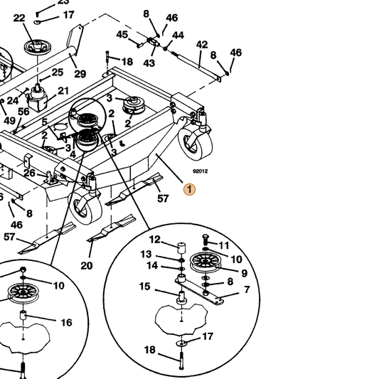 Grasshopper part 643264 — IPL diagram snippet (6x zoom, amber highlight)