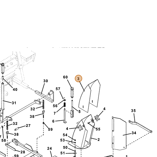 Grasshopper part 643277 — IPL diagram snippet (6x zoom, amber highlight)