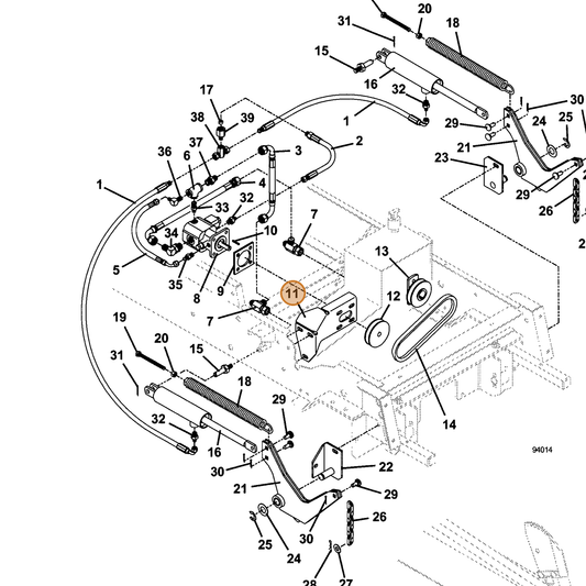 Grasshopper part 643278 — IPL diagram snippet (6x zoom, amber highlight)
