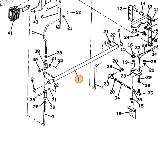 Grasshopper part 643280 — IPL diagram snippet (6x zoom, amber highlight)