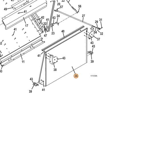 Grasshopper part 643283 — IPL diagram snippet (6x zoom, amber highlight)