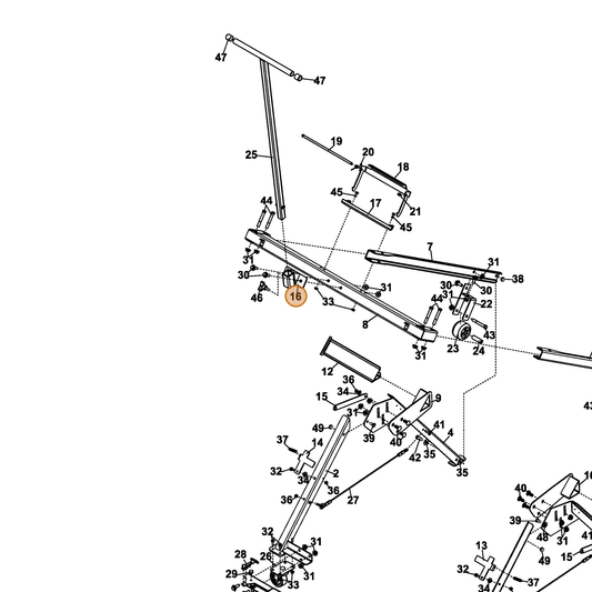 Grasshopper part 643333 — IPL diagram snippet (6x zoom, amber highlight)