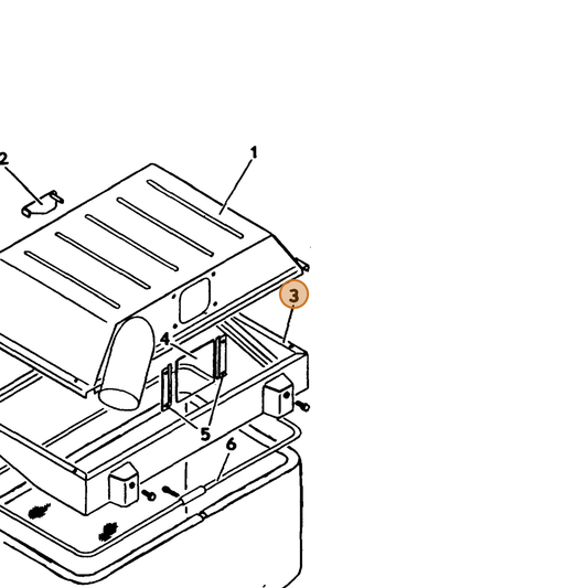 Grasshopper part 643372 — IPL diagram snippet (6x zoom, amber highlight)